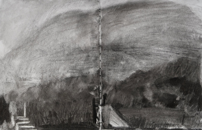 Herman Smit in Africa (charcoal and graphite on paper ) 30 x 45 cm©Shivadas de Schrijver