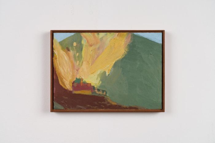 Brand in de veranda ( oil on cardboard ) 22,5 x 31,5 cm
